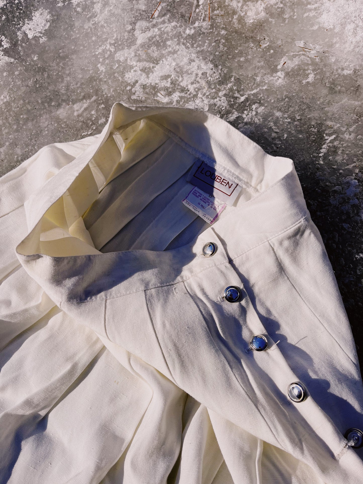 Vintage Rayon Pleated Mini Skirt