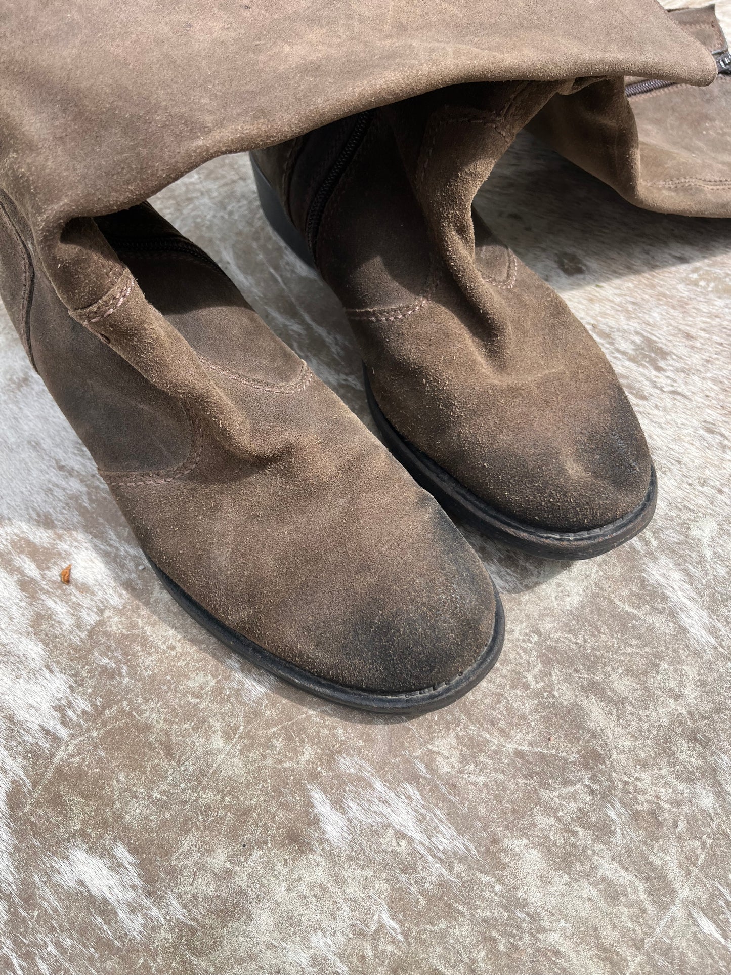 90s Aldo Brown Suede Leather Boots (40w)