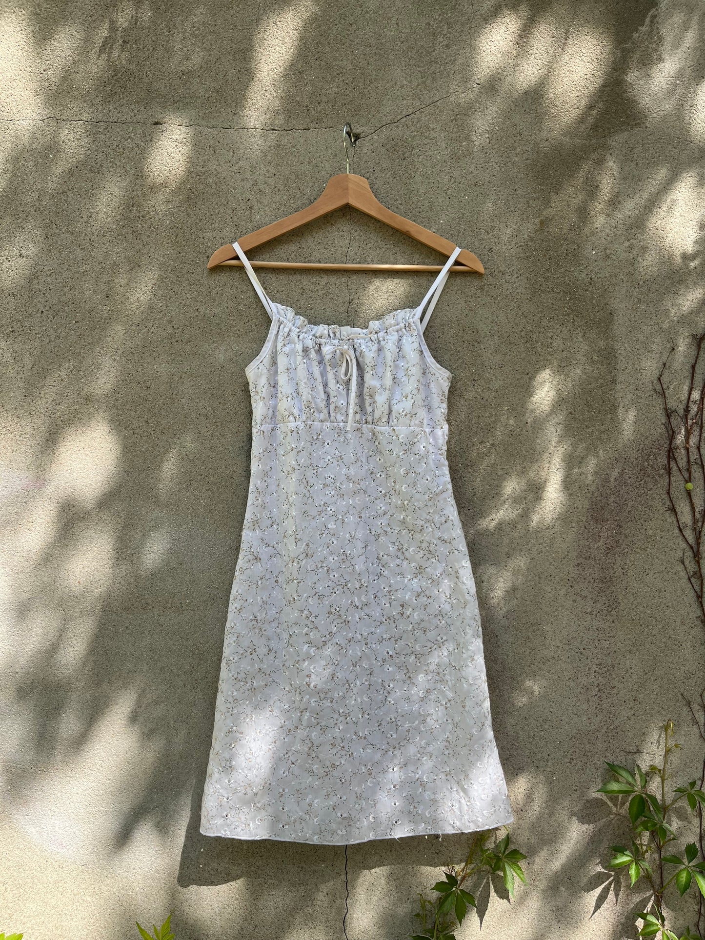Vintage Floral Summer Dress (S)