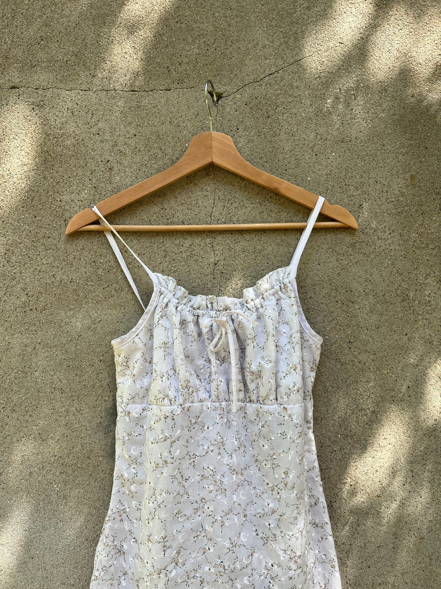 Vintage Floral Summer Dress (S)