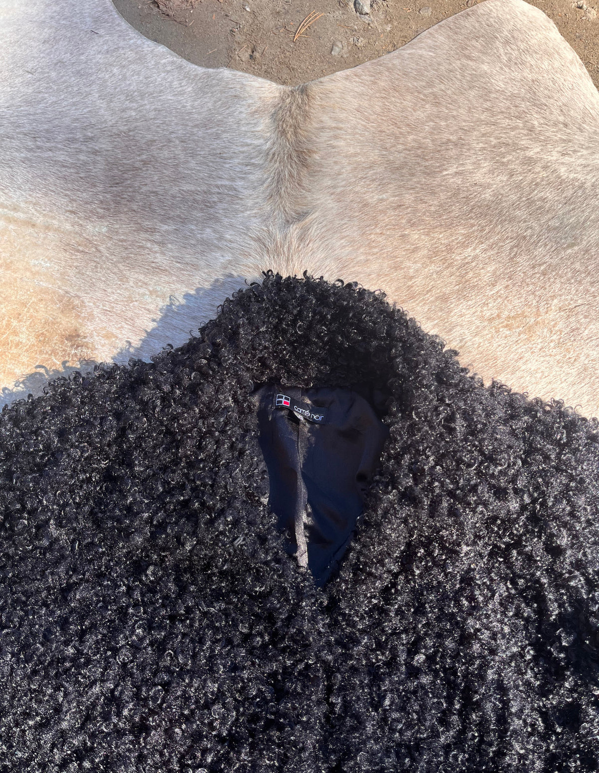 Faux Mongolian Curly Lamb Coat