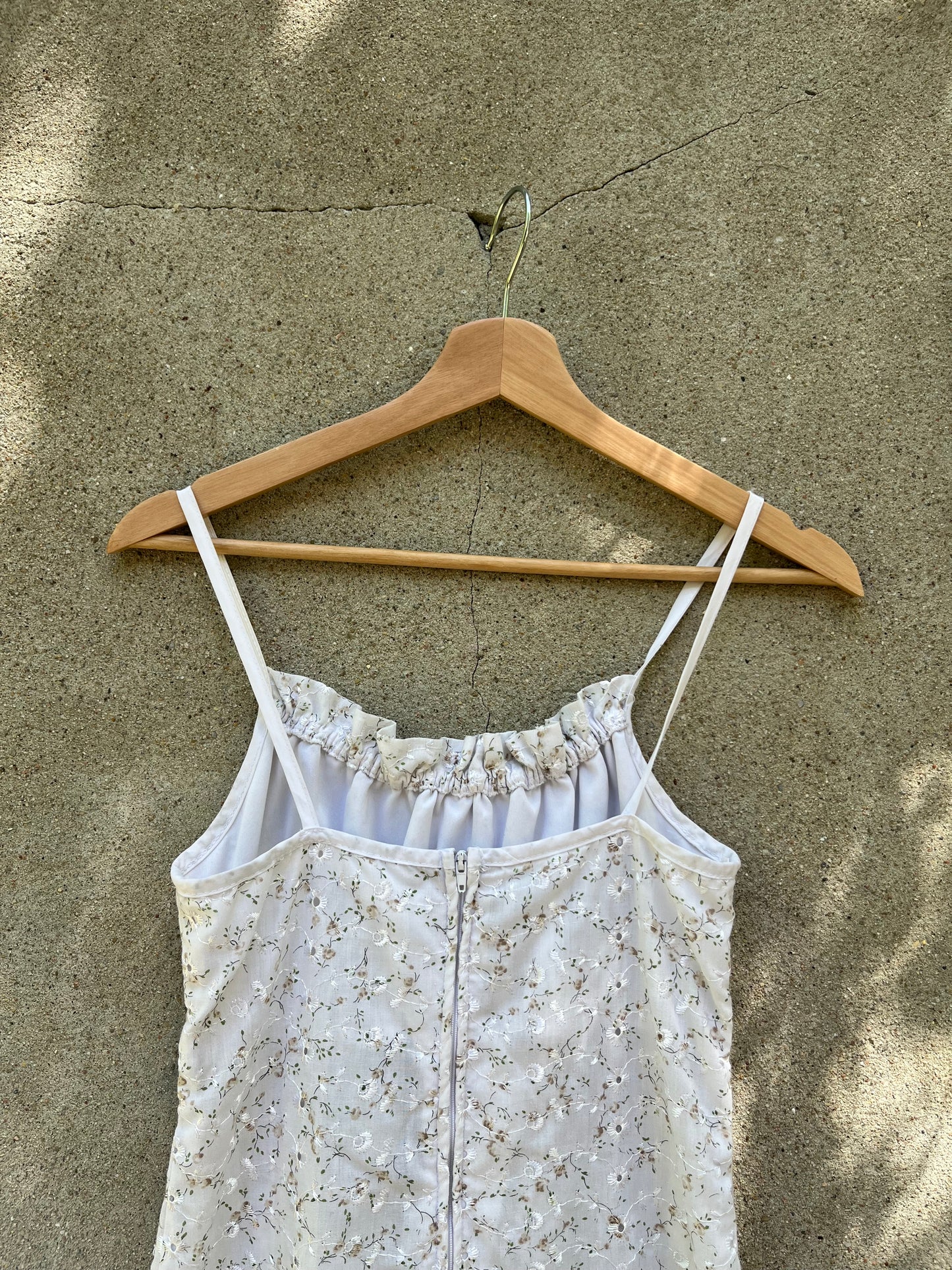 Vintage Floral Summer Dress (S)