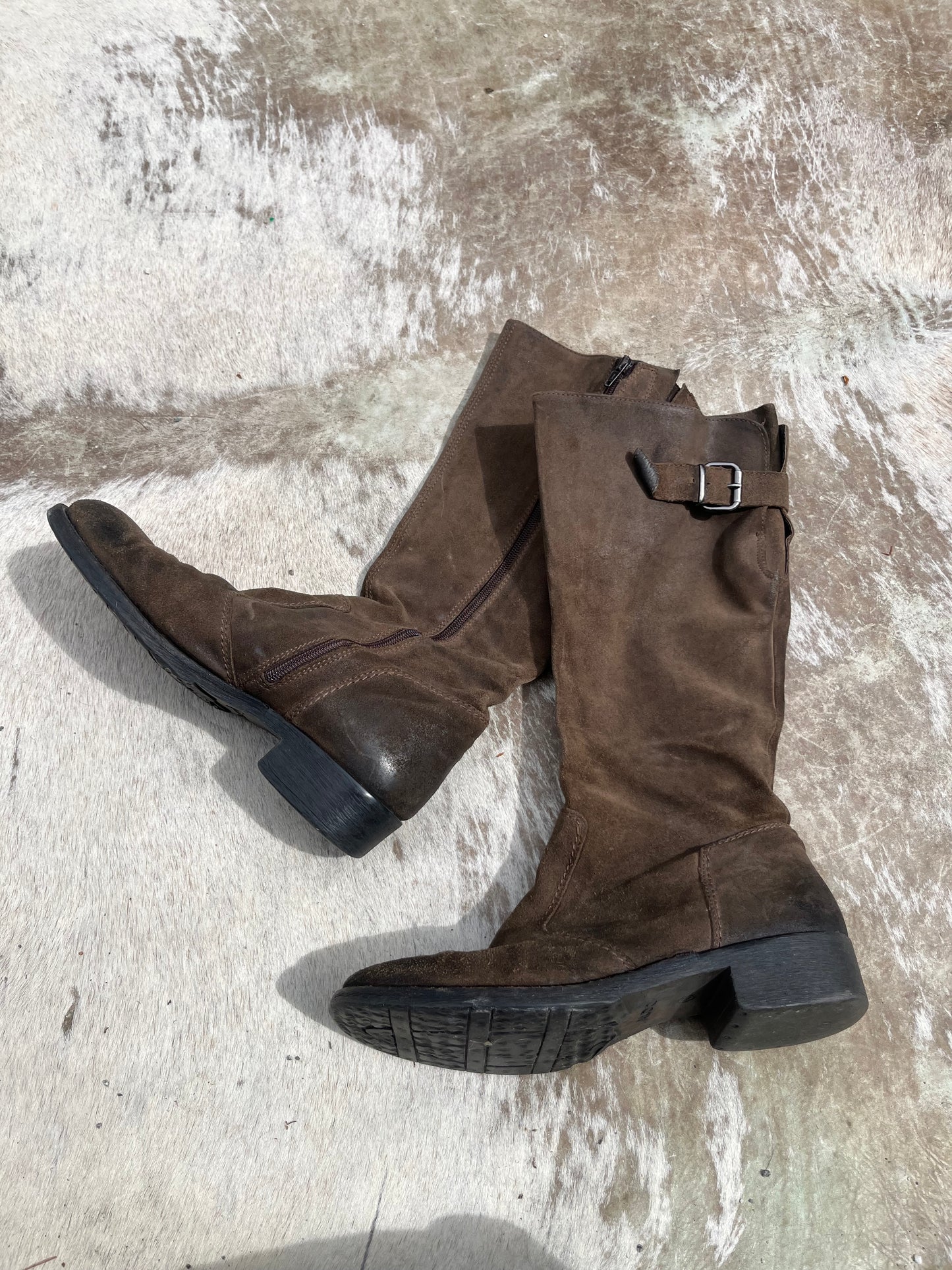 90s Aldo Brown Suede Leather Boots (40w)