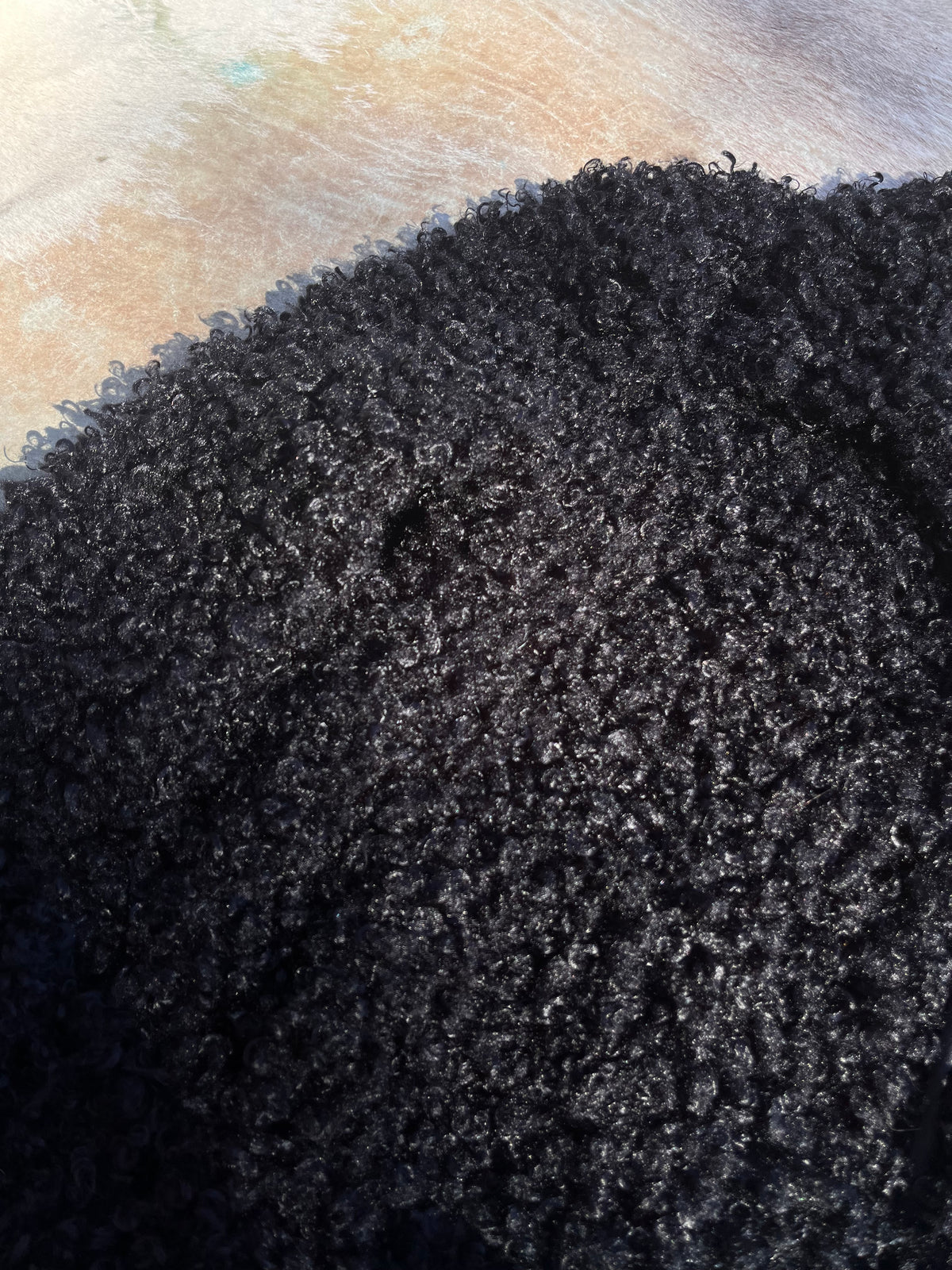 Faux Mongolian Curly Lamb Coat